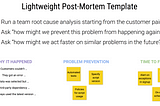 An example and template for conducting lightweight post-mortem examinations