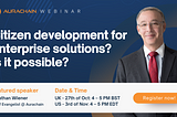 Webinar on citizen development for enterprise solutions