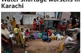 Water shortage in Karachi