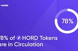78% of HORD Tokens are in Circulation