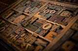 antique letterpress letters