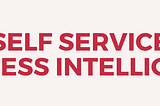 Self Service Business Intelligence