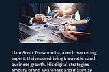 Liam Scott Toowoomba — A Tech Marketing Expert
