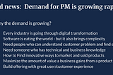 Why the demand for product managers are growing rapidly?