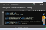 Top Python Libraries for Machine Learning