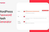 WordPress Password Hash Generator