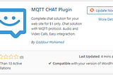 Integrate a chat in few seconds using MQTT CHAT WordPress plugin