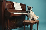 When Brains Play Piano: A Pug’s Notes on the Music of Human Thought