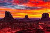 Paisagem do deserto monument valley