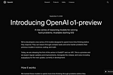 The Rise of OpenAI’s o1 Model: A New Era in AI and Coding