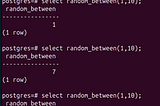 A PostgreSQL C Extension for Generating Random Integers Between Specified Values