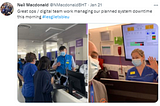 Neil Macdonald’s tweet celebrating teamwork