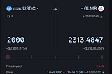 Comparative Slippage on Moonbeam dexes, 6/13/2022