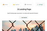 Landing Page in Notion with Typeform and Notionlytics