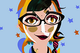 Colorful cartoon woman with glasses — Unlock Your Wealth Potential With Empowered Learning