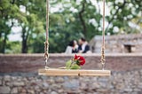 HEART WITH BENCH OF ROSES