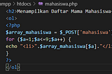 TUTORIAL MEMBUAT ARRAY DENGAN PHP