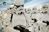 A group of Star Wars clone troopers