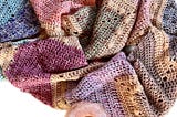 Pretty, hand-crocheted scarf