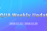 AQUA Weekly Update (2018.11.12–2018.11.25)