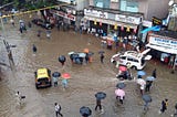 A rainy day brings Mumbai traffic to halt, poor infrastructure.