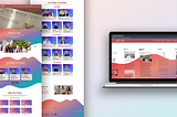 Final visual of a few landing pages in laptop and mobile version