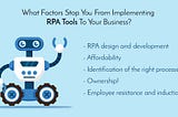 What Factors Stop You From Implementing RPA Tools To Your Business