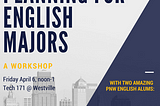 Join Us: Career Planning Workshop for PNW English Majors