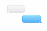 Two empty conversation bubbles