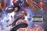 The album cover for Significant Other featuring a masked rapper in a hoodie and cap, holding a mic and making a pose towards the viewer.