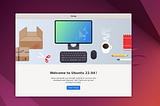 Welcome to Ubuntu 22.04! greeting screen