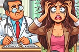 Frazzled Woman at Doctor’s Office