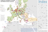Map of camps for asylum seekers/refugees in Europe