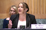 Filecoin Foundation Board Chair Marta Belcher testifies before the Senate Banking Committee