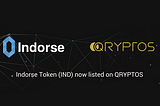 Indorse Listing on Qryptos Exchange!