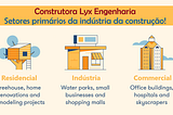 Construtora Lyx Engenharia- Setores primários da indústria da construção!