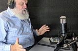 David recording and producing an audiobook