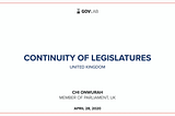 Continuity in Legislatures: United Kingdom