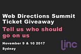 Web Directions Summit Ticket Giveaway