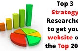 Top 3 Strategy researched to get your website on the Top 2021