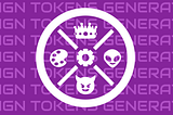 Hero image of Design Tokens Generator — app logo is placed on the surface with the wording pattern