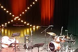 The stage before a concert
