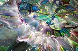 Mysterious REVERSE Colander Acrylic Pour! Echoes of a Distant Galaxy 🌠