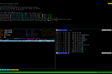 tmux multi pane window.