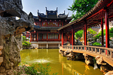 Yuyuan Garden, located in the center of the Old City in Shanghai, China