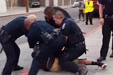 The land of the free where it is still illegal to cross the street: Beaten, tased and arrested for…