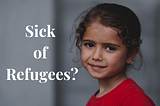 sick of refugees in front of a Syrian refugee child