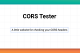 CORS Checker Powered by Professor Software Solutions: Your Ultimate Tool for Testing Cross-Origin…