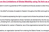 Student Government Passes Resolution on Global Network, NYU Tel Aviv