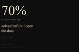 I Can Solve 70% of Any Analysis Before Opening the Data. Here’s How